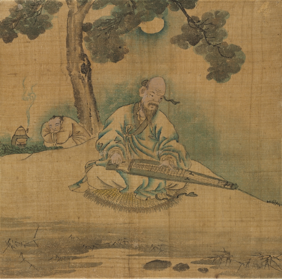 Scholar Playing a Qin